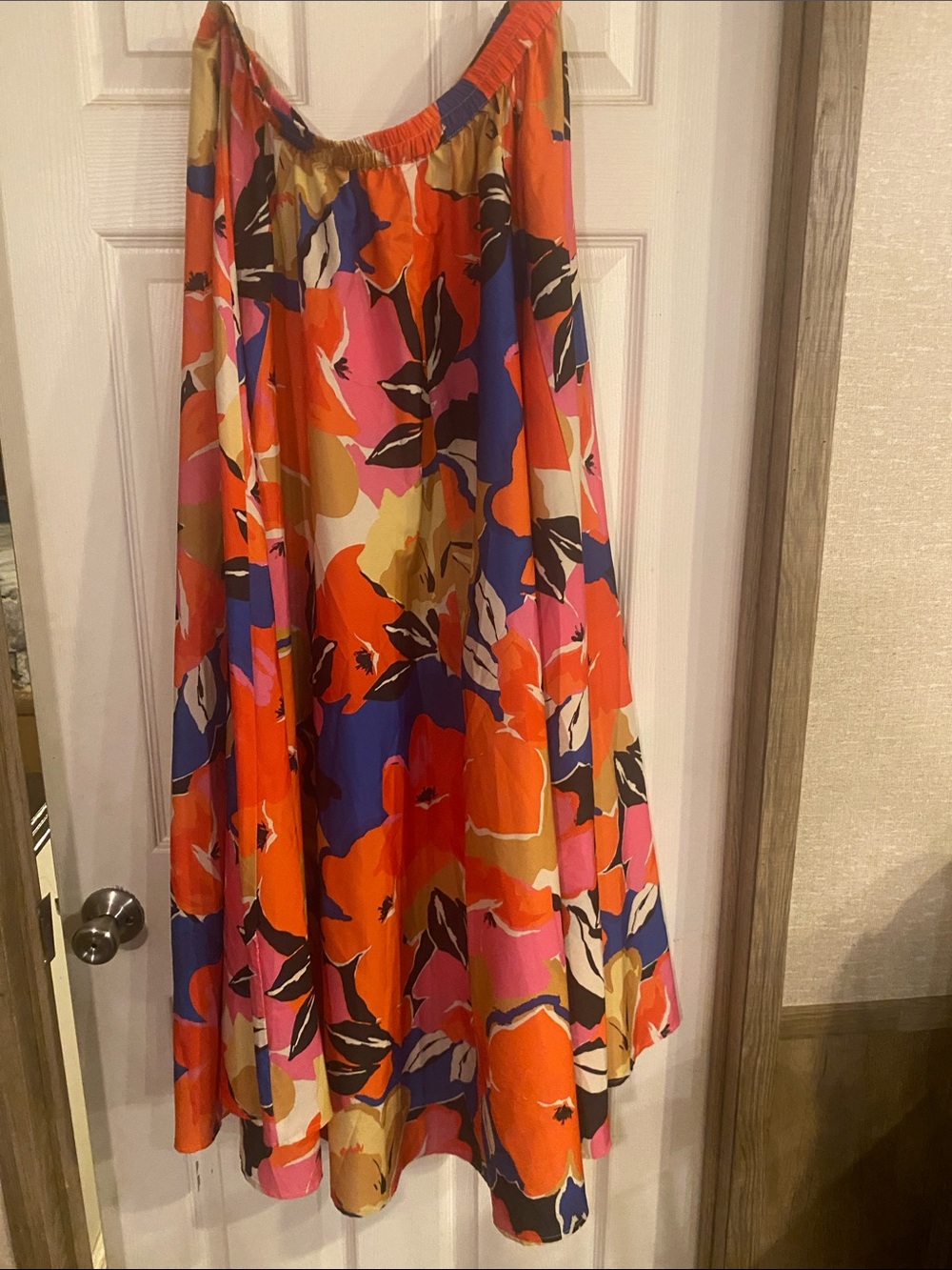 Rachel Zoe Orange Floral Print skirt with Pink and Purple Accents - Picture 7 of 7